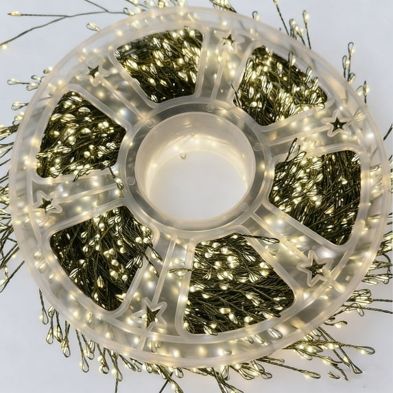 25FT 500 LED Halloween Cluster String Lights - Remote, 8 Modes, Timer, IP44 Waterproof Orange & Purple Decor