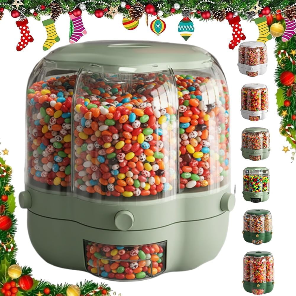 Hbtdoern Multi Candy Dispenser Carousel, Christmas Multiple Slots, 6 ...