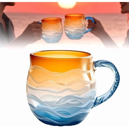 Hbtdoern Sea Glass Sundown Mug 12 Oz, Handcrafted Ocean Wave Pattern Coastal Beach Themed Mug, Unique Textured Artistic Drinkware for Coffee Tea Gift for Ocean Beach Surf Lovers