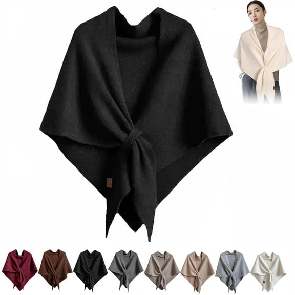 Hbtdoern  Women’s Solid Color Scarf with Loop, Fleece Shawl Wrap for Women, Casual Soft Comfortable Shawl