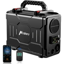 Hcalory Diesel Air Heater, 12V 5KW All-In-One Portable Handheld Toolbox with Bluetooth APP Control and LCD Monitor for Car Trucks Boat Bus RV Trailer Motor-Homes and Camper, Black