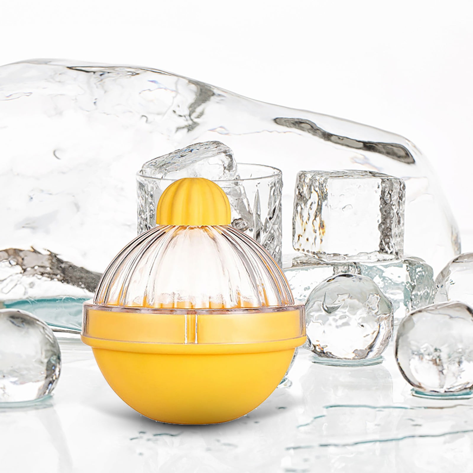 Hcnuuo Ice Ball Mold Ice Maker Round Ice Cube Tray Sphere Whiskey Ice ...