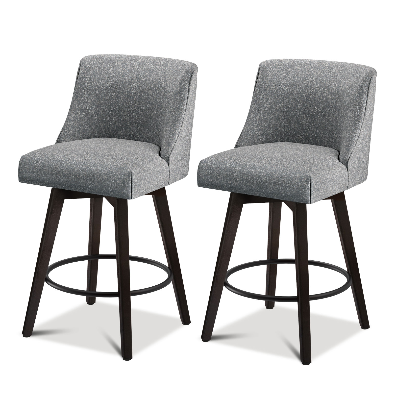 Jamesdar Kurv 26 in. Counter Height Stool Set of 2