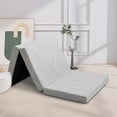 thumbnail image 1 of Vipbear Folding Mattress Twin Size Tri-Folding Gel Memory Foam Mattress Topper with Storage Bag, 1 of 9
