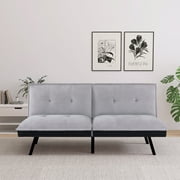 Hcore Modern Futon Sofa Bed, Convertible Memory Foam Couch Bed, Loveseats Sleeper Sofa, Futon Set