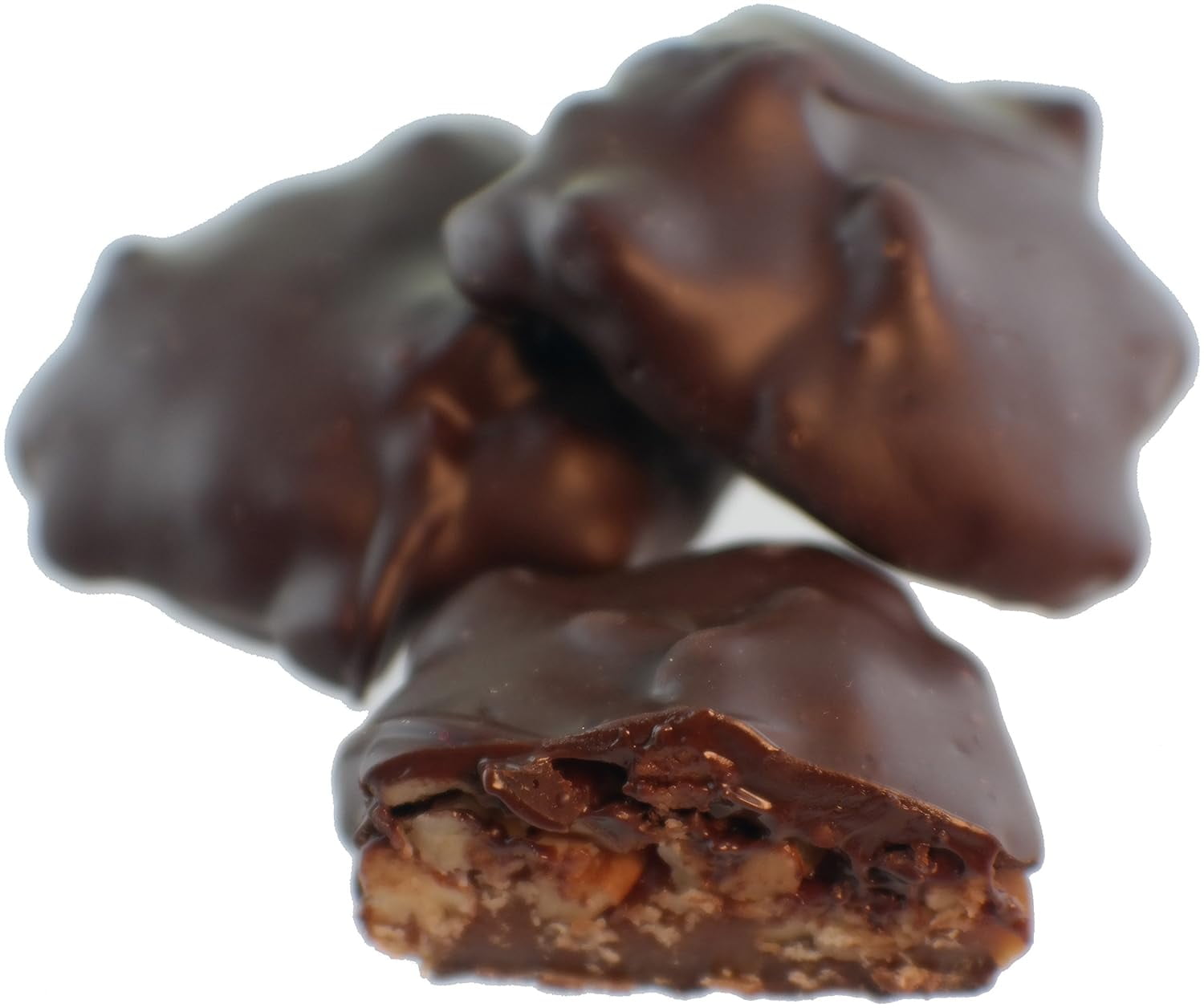 Hcrafted Dark Chocolate Covered Pecans With Caramel (14 Oz) By - Ideal 