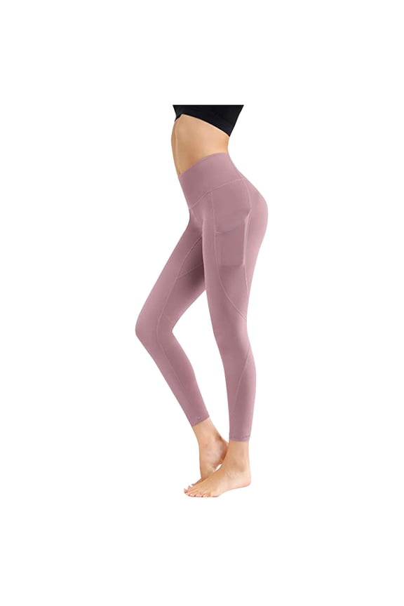 High Performance Women's Workout Leggings for Gym Running and Athletic Training with Comfortable Four Way Stretch Fabric Pink XS