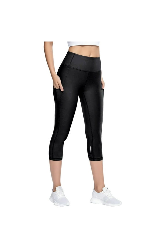 High Performance Women's Yoga Pants with Reflective Details for Flexible Workout and Exercise Black M