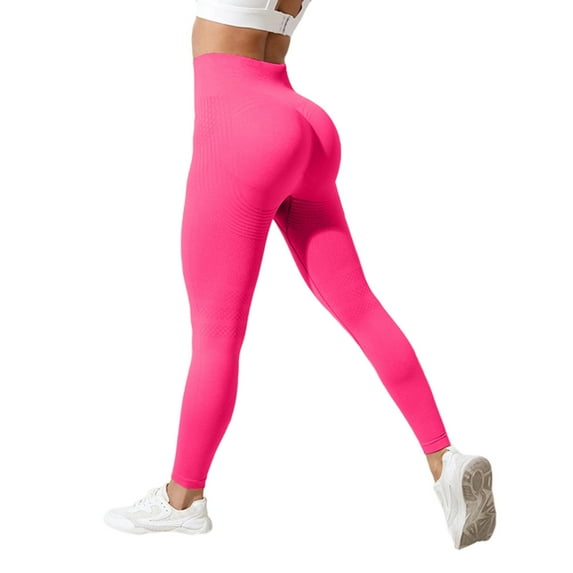 HJYCHN High Waist Sculpting Fitness Leggings for Women with Supportive and Comfortable Stretch Fabric Ideal for Running Yoga Training Red XL