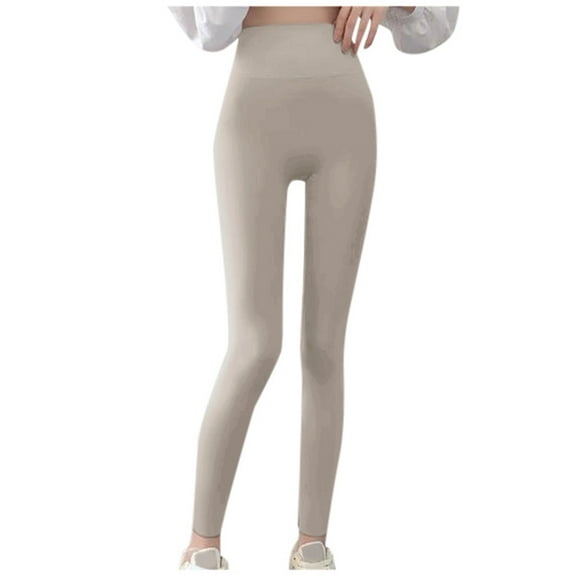 Hcyirli High Waist Yoga Leggings for Women Workout Fitness Pants with Lifting Design Coffee L