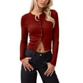 thumbnail image 1 of HJYCHN Women Elegant Fall Cardigan with Long Sleeve and Knit Slim Fit for Casual Lightweight Comfortable Outerwear XXL, 1 of 4