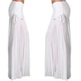 thumbnail image 1 of HJYCHN Women's Solid Color Wide Leg Athletic Pants with Stretch Fabric Mid Rise Comfort Fit for Yoga Dance and Casual Wear White L, 1 of 3
