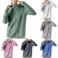 thumbnail image 1 of HJYCHN Women's UPF 50+ Hooded Sun Jacket Ice Silk Lightweight Long Sleeve Zip Up Outdoor Wear for Hiking and Summer Activities Blue XXXL, 1 of 5