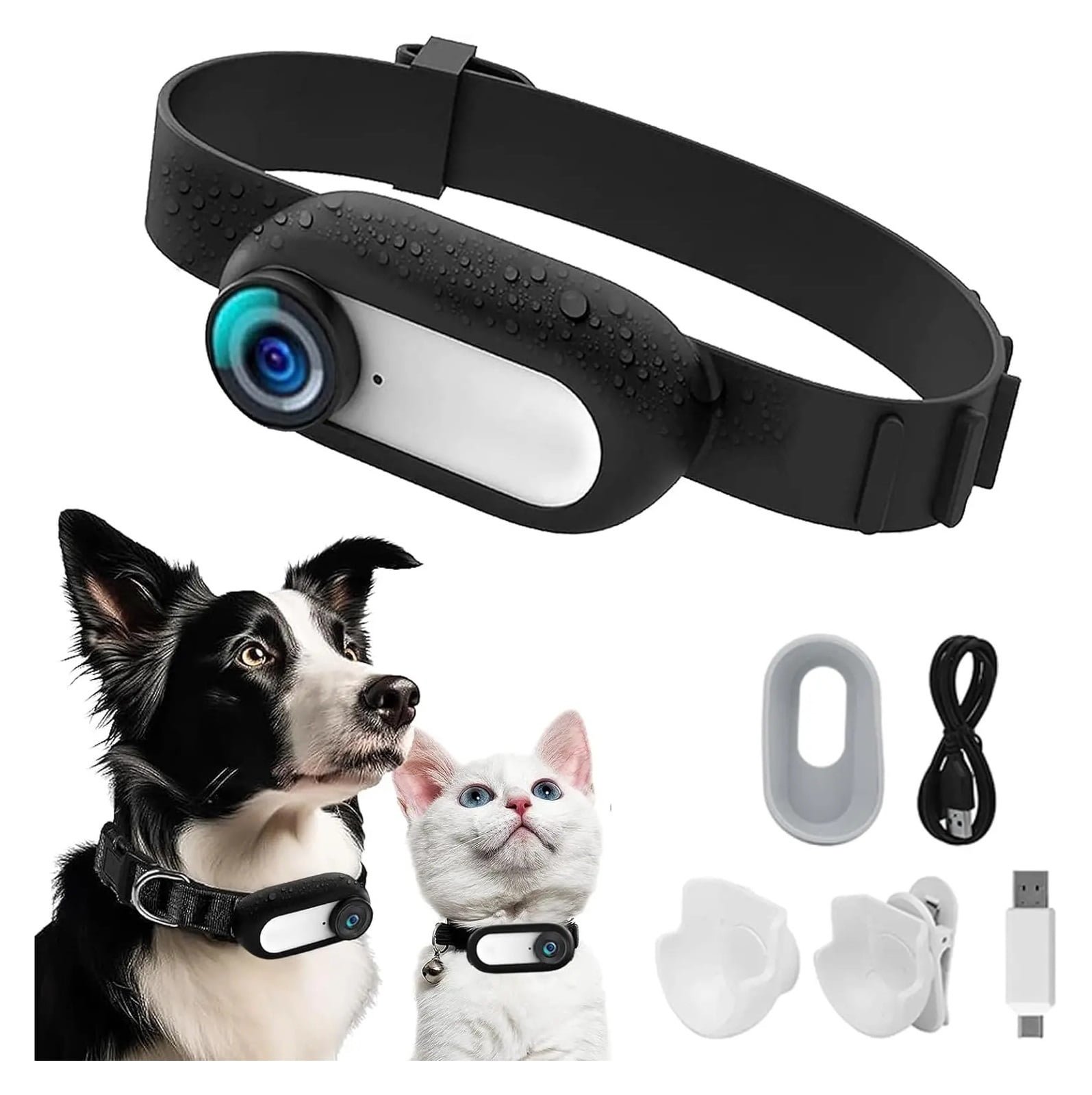 Hd 1080P Dog Tracking Collar, No Need For WiFi Cat Collar, Sports