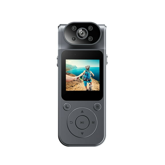 Hd 4K Wearable Camera Audio Video Recording 180 Rotatable Lens Video Camera Camcorder Night With Magnetic Back Clip For Law Enforcement