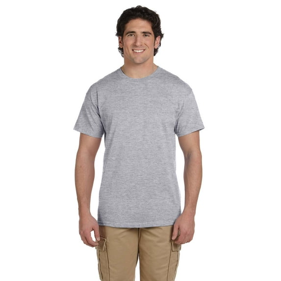Fruit of the Loom - HD Cotton Short Sleeve T-Shirt - 3930R, Athletic Heather, 2X, Pack Of 6, Mens T-Shirts