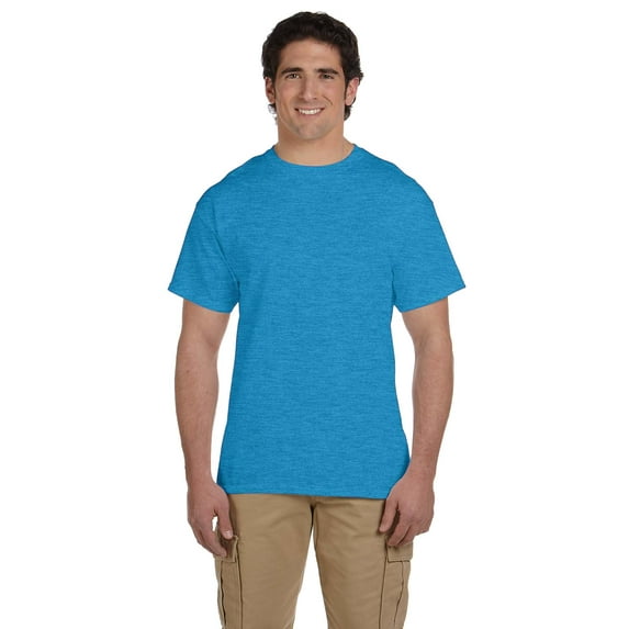 Fruit of the Loom - HD Cotton Short Sleeve T-Shirt - 3930R, TURQUOISE HTHR, XL, Pack Of 6, Fruit of the Loom Mens T-Shirts