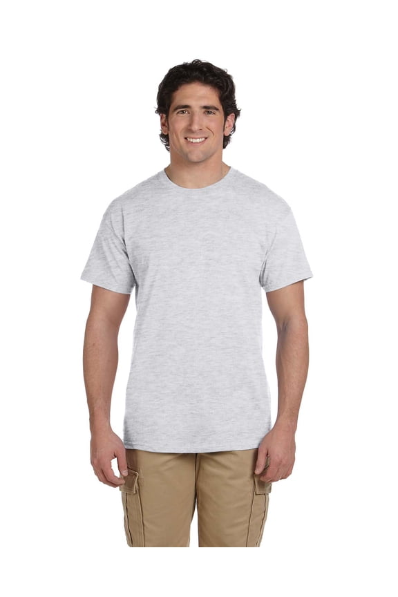 - HD Cotton Short Sleeve T-Shirt - 3930R, Ash, 2X, Pack Of 8, Fruit of the Loom Mens T-Shirts
