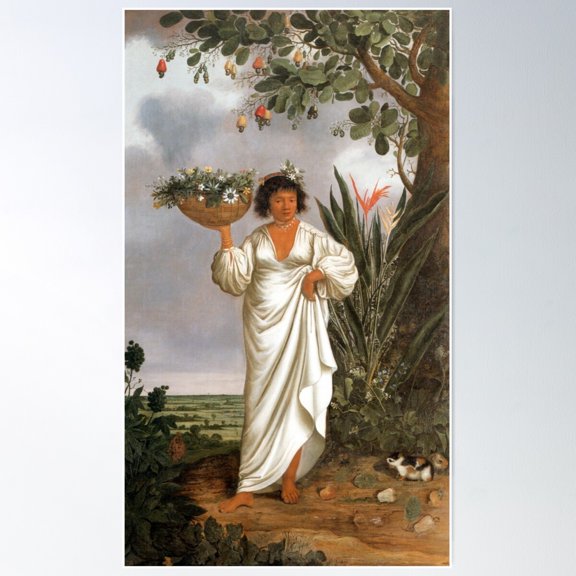 Hd Mameluca Woman, By Albert Eckhout (3 Of 8) High Definition Poster Wall Art, Modern Wall Decor For Living Room Bedroom, 8x12 UNFRAMED