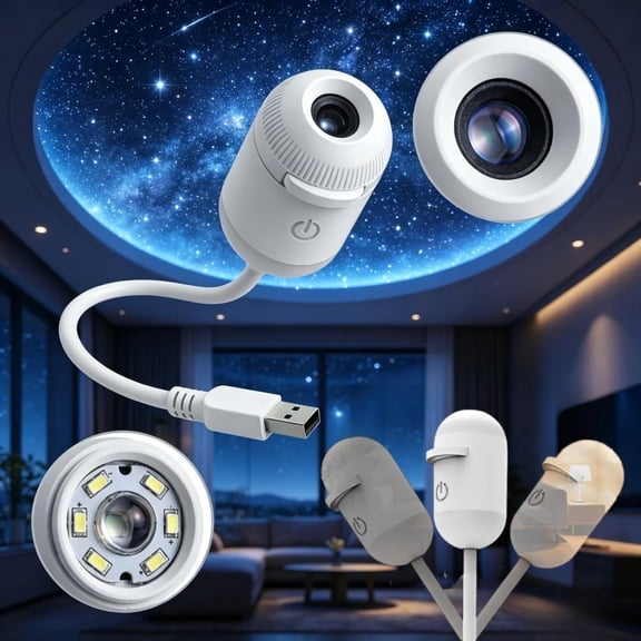 Hd Smart Dynamic 5D Holographic Night Light Projector, Plug-and-Play HD Star Projector, Proyector De Galaxias para Habitación