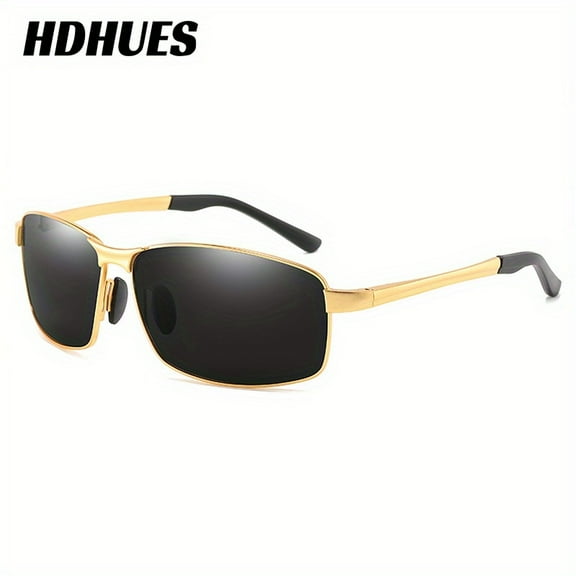 HdHues Unisex With The Same Polarized Alloy Cool Rectangular Frame Sunglasses Driving Sunglasses UV400