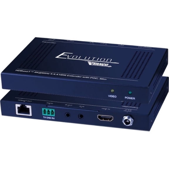Evolution HDBaseT 4K@60Hz, 4:4:4 Chroma, HDR Extender 164ft/50m