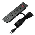 thumbnail image 1 of HdcTek USB Power Strip Recessed Power Outlet Mountable Desk Power Strip Table Power Station, 1 of 3