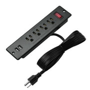 HdcTek USB Power Strip Recessed Power Outlet Mountable Desk Power Strip Table Power Station