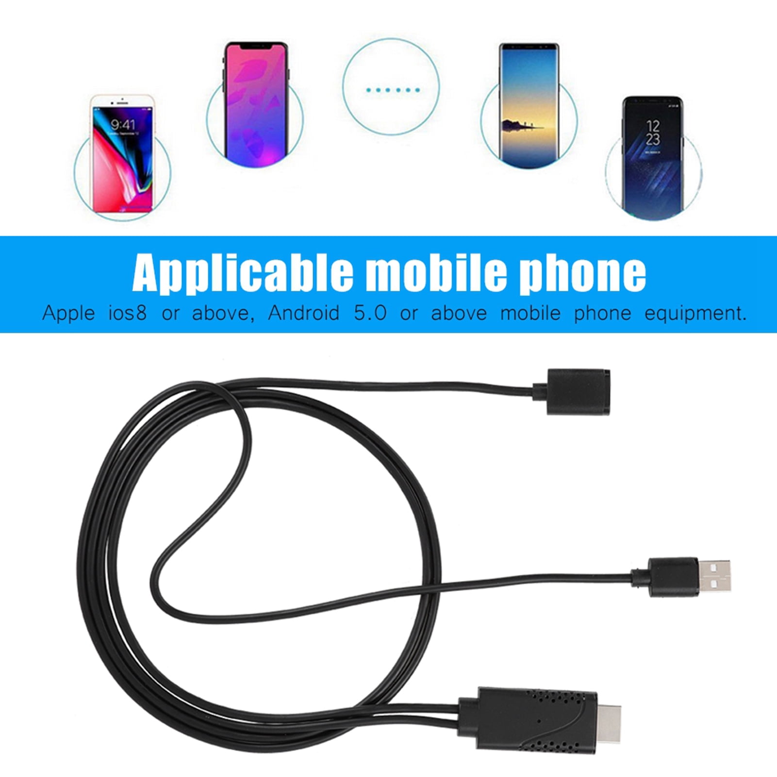 Hdtv Adapter 2 In 1 1080P USB Female To Male HDTV Adapter Cable Cord For