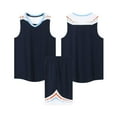 thumbnail image 1 of Hduncf Boys Girls Basketball Jersey Quick-Dry Breathable Toddler Kid Tank Top + Track Shorts Sets Boy Summer Clothes Navy 13 Years, 1 of 8