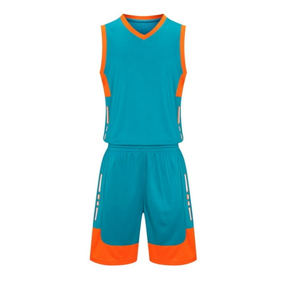 Hduncf Boys Girls Basketball Jersey Quick-Dry Breathable Toddler Kid Tank Top + Track Shorts Sets Boy Summer Clothes Sky Blue 4 Years