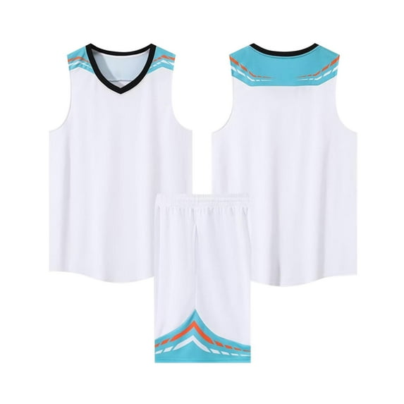 Hduncf Boys Girls Basketball Jersey Quick-Dry Breathable Toddler Kid Tank Top + Track Shorts Sets Boy Summer Clothes White 4 Years