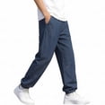 thumbnail image 1 of Hduncf Boys Joggers Sweatpants Elastic Waist Jogger Pants Kids Summer Casual Lightweight Breathable Athletic Pants with Pockets Blue 7-8Years, 1 of 8