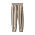 thumbnail image 1 of Hduncf Boys Lightweight Jogger Pants Youth Kids Loose Quick Dry Breathable Outdoor Hiking Athletic Pants with Pockets Khaki 4 Years, 1 of 3