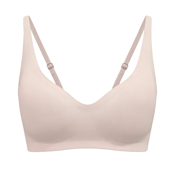Hduncf Bra for Women with Support Comfortable Bras No Underwire Seamless Everyday Bras Push Up Adjustable Bralettes Beige XL