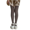 thumbnail image 1 of Hduncf Girls' Leggings Sparkle Slim Fit Ribbed Knit Cotton Stretch Tights for Toddlers Coffee 2-4 Years, 1 of 7