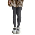 thumbnail image 1 of Hduncf Girls' Leggings Sparkle Slim Fit Ribbed Knit Cotton Stretch Tights for Toddlers Dark Gray 4-6 Years, 1 of 7