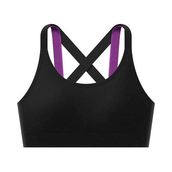 Hduncf High Impact Sports Bras for Women Wireless Racerback High Support Bra Breathable Workout Running Athletic Bras Black Free Size