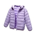 thumbnail image 1 of Hduncf Hooded Puffer Jackets for Boys and Girls – Lightweight and Packable – Autumn and Winter Coat, Warm and Comfy Purple 5 Years, 1 of 3