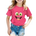 thumbnail image 1 of Hduncf Kids Boys Girls Funny Graphic Tees Novelty Cute Print Short Sleeve Crew Neck Summer Sports T-Shirts Clothes Multicolor 110, 1 of 8