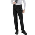 thumbnail image 1 of Hduncf Kids Party Dress Pants Elastic Waist Pockets Formal Tuxedo Trousers for Boys Girls Stage Performance Wear Black 4-5Years, 1 of 9