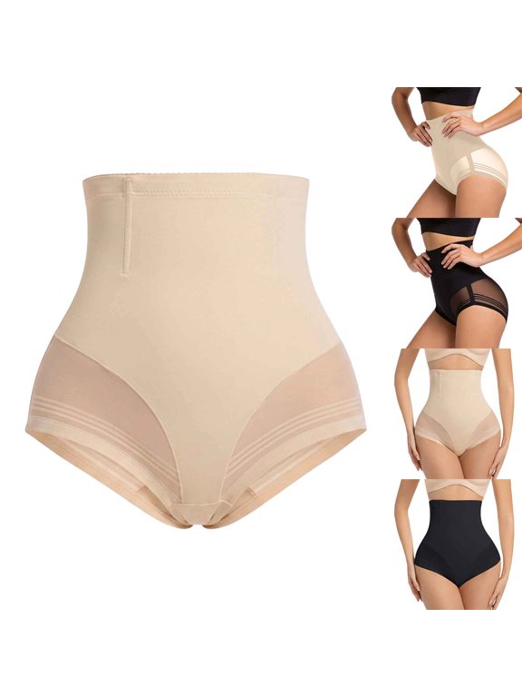 Shapewear Tummy Control Underwear High Waisted Shapewear Panties Breathable Mesh Body Shaping Briefs Women's Panty Black XXXL