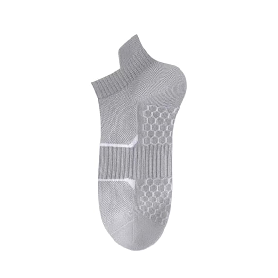 Hduncf Thin No Show Ankle Athletic Running Socks, Cushioned, Breathable, Low Cut Sports Tab Socks for Men Gray Free Size
