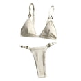 thumbnail image 1 of Hduncf Thong Bikini Sets for Women 2 Piece Bikinis Swimsuit With Bra Pads Adjustable Triangle Bathing Suit Beige S, 1 of 7