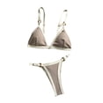 thumbnail image 1 of Hduncf Thong Bikini Sets for Women 2 Piece Bikinis Swimsuit With Bra Pads Adjustable Triangle Bathing Suit Brown L, 1 of 8