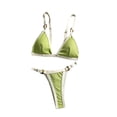 thumbnail image 1 of Hduncf Thong Bikini Sets for Women 2 Piece Bikinis Swimsuit With Bra Pads Adjustable Triangle Bathing Suit Green M, 1 of 8