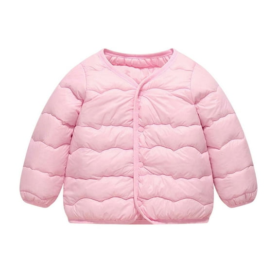 Hduncf Toddler Winter Warm Jackets Kids Boys Girls Lightweight Padded Puffer Jacket Coat Packable Outerwear Pink 2 Years