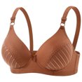 thumbnail image 1 of Hduncf Wireless Bras for Seniors Women Fashion Sports Push-Up Bra with Adjustable Shoulder Straps High Elasticity Lift Up Jacquard Bras Brown 85BC, 1 of 9