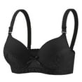 thumbnail image 1 of Hduncf Women Lace Bras No Underwire Push Up Bra Adjustable Straps Lightly Lined Everyday Comfort Breathable Bra Black 38, 1 of 2