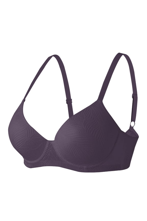 Women's Underwire Push Up Bikini Top Solid Color Backless Bras 2026 Large Bust Bathing Suit Tops Gray M